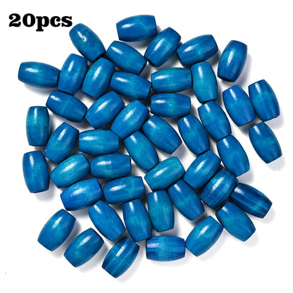 Vintage Large Hole Wooden Tube Beads