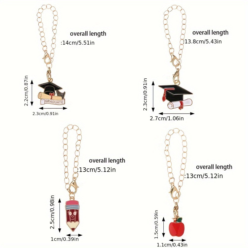 1PC Doctor Hat, Book & Apple Pendant Chain