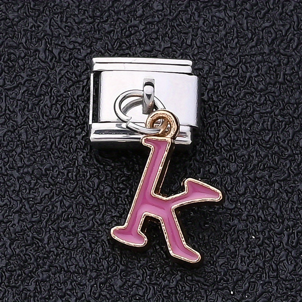 1PC A-Z English Letter Charm Link Set for 9mm Bracelets