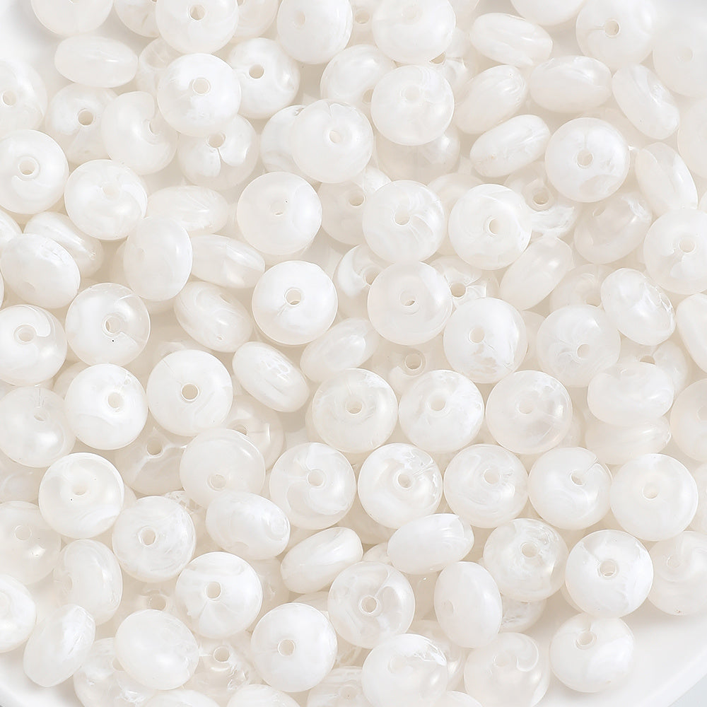 100-Piece 5x10 mm Acrylic Flat Spacer Beads
