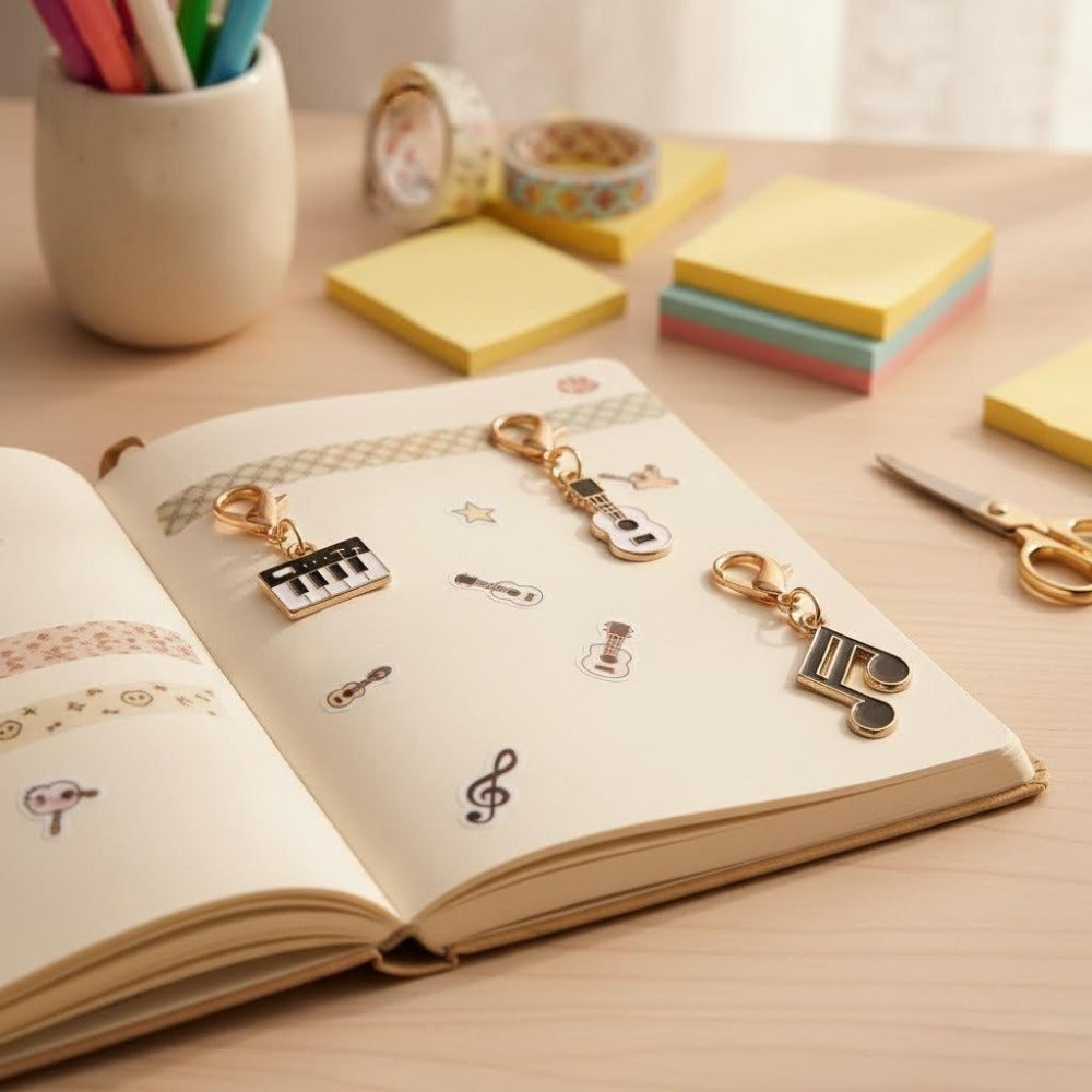 Music-Themed Alloy Pendant Charms