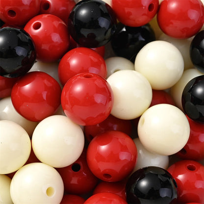 50pcs 16mm Vibrant Acrylic Round Spacer Beads