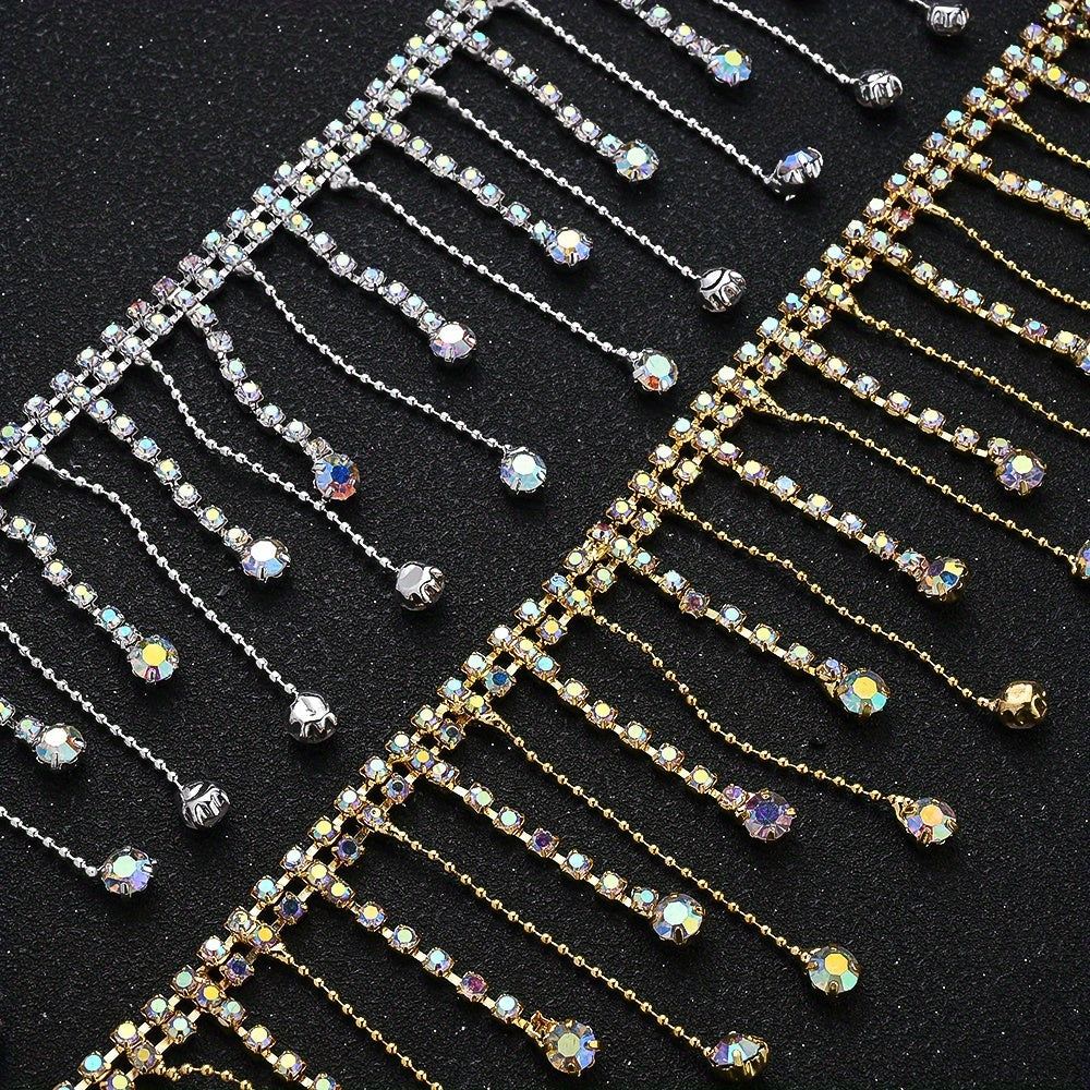 Rhinestone Tassel Chain