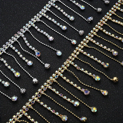 Rhinestone Tassel Chain