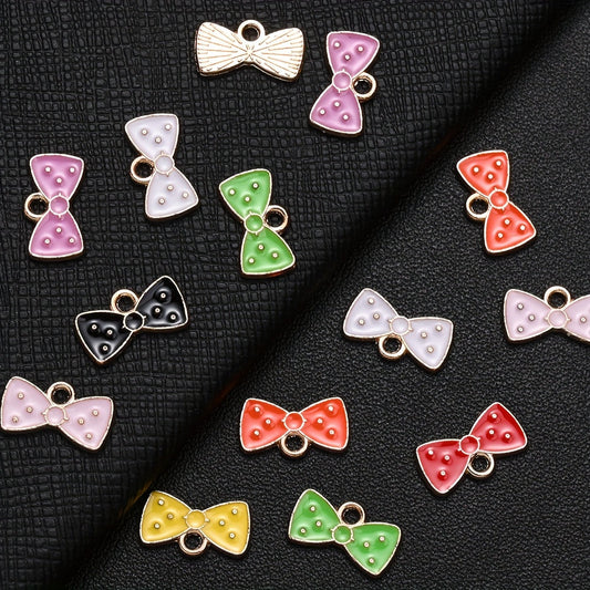 Colored Bow Alloy Pendants