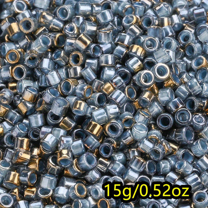 15g/bag 2mm Colorful Cylindrical Glass Seed Beads