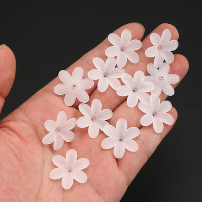 50pcs/set Matte Bauhinia Flower Holder Acrylic Beads