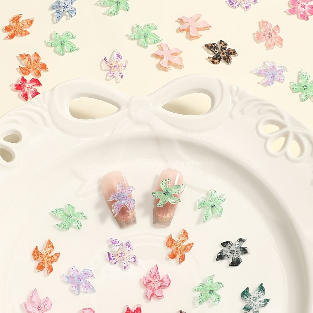 3D Resin Flower Flat Back Beads