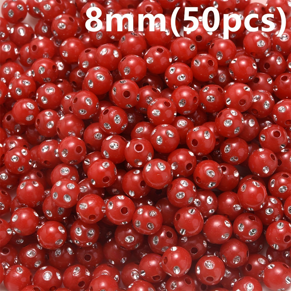 Mixed Acrylic Round Spacer Beads