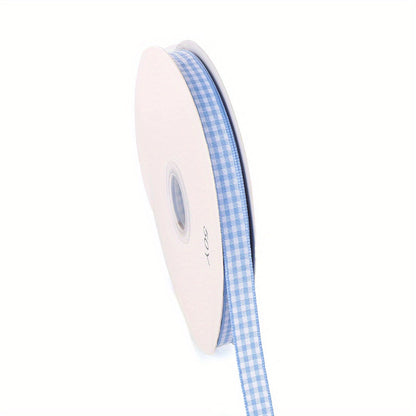 50 Yards/Roll 10 mm Christmas Plaid Satin Ribbon