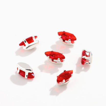 3x6 mm Crystal Zircon Horse-Eye Claw Beads