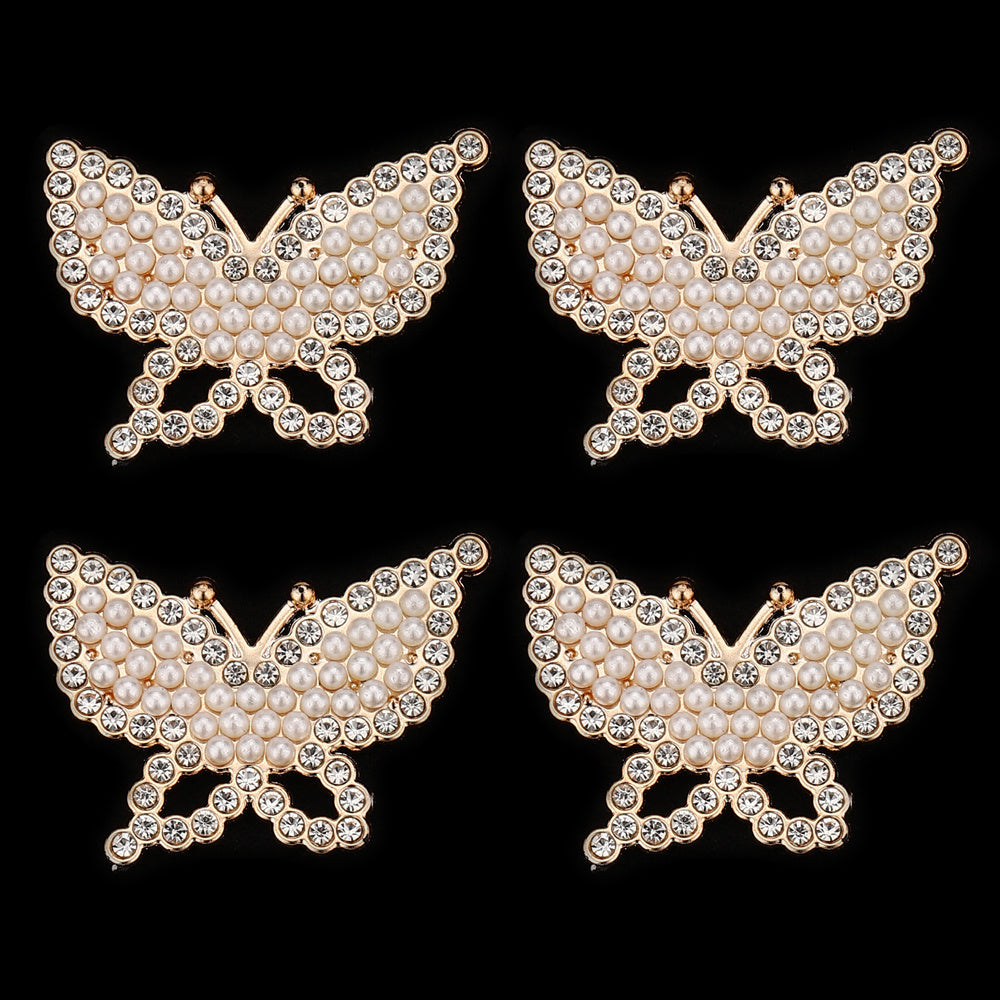 Stylish Acrylic Pearl and Rhinestone Flatback Embellishments