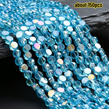 Multicolor AB Faceted Glass Beads