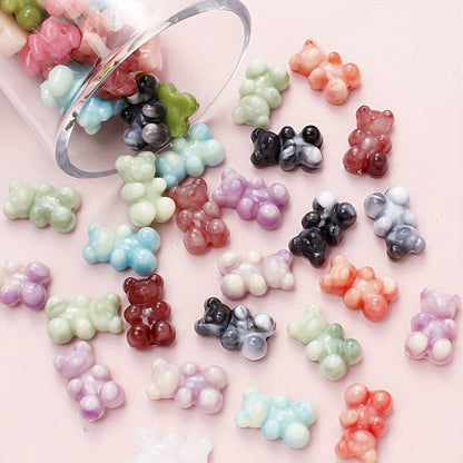 20PCS 12×19mm Two-Tone Bear Acrylic Bead Set