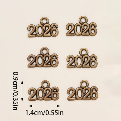 Vintage Number Letter Metal Charms