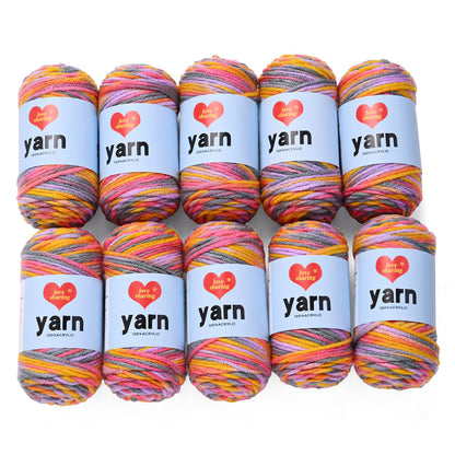 10PCS 10×4cm Rainbow Gradient Polyester Knitting Yarn