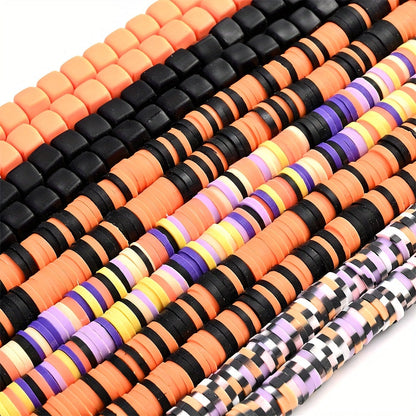 1PC 6mm Flat Round Polymer Clay Bead Set