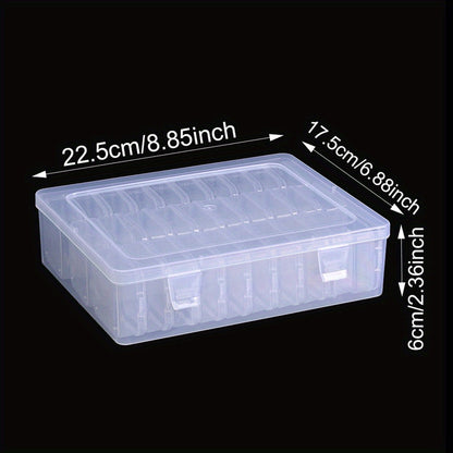 30-Grid Transparent Plastic Jewelry Bead Storage Box