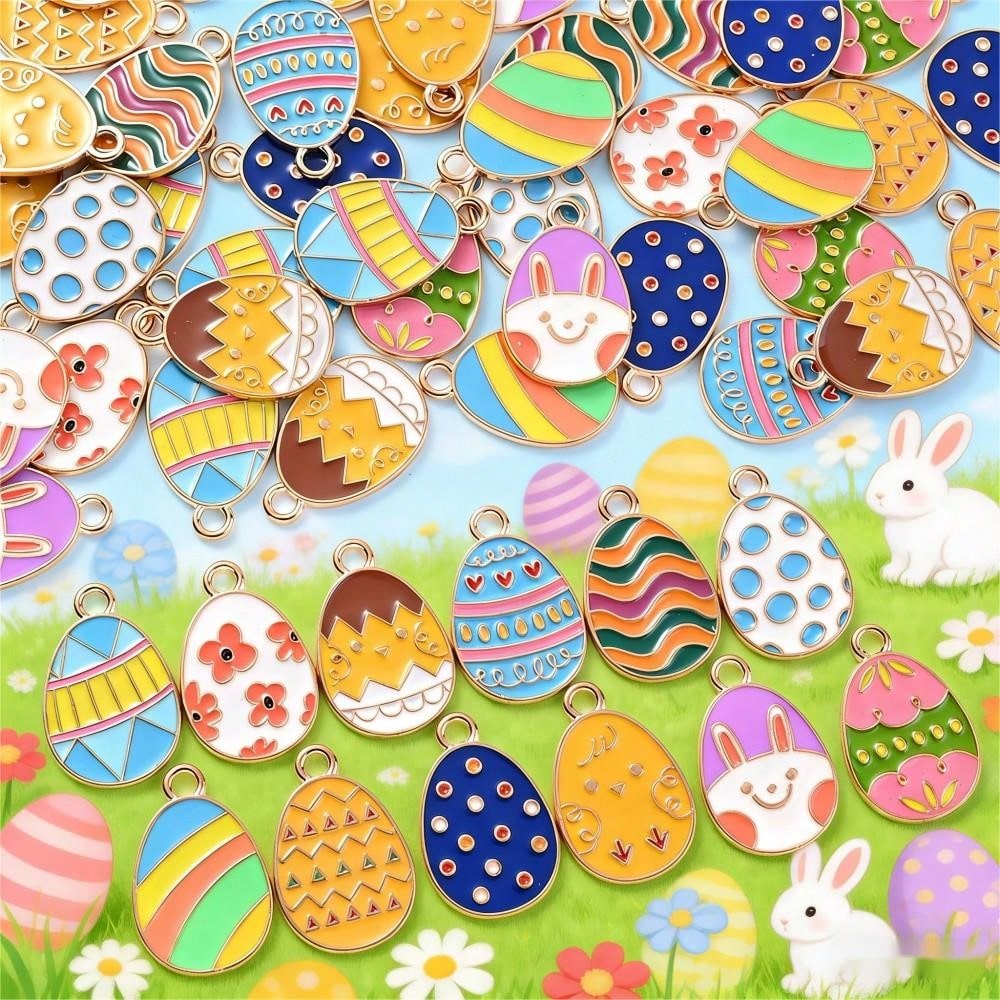 Easter Egg Alloy Pendants