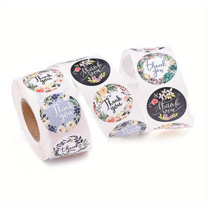 Floral Thank You Stickers