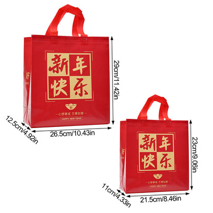 Red Non-Woven Tote Gift Bags