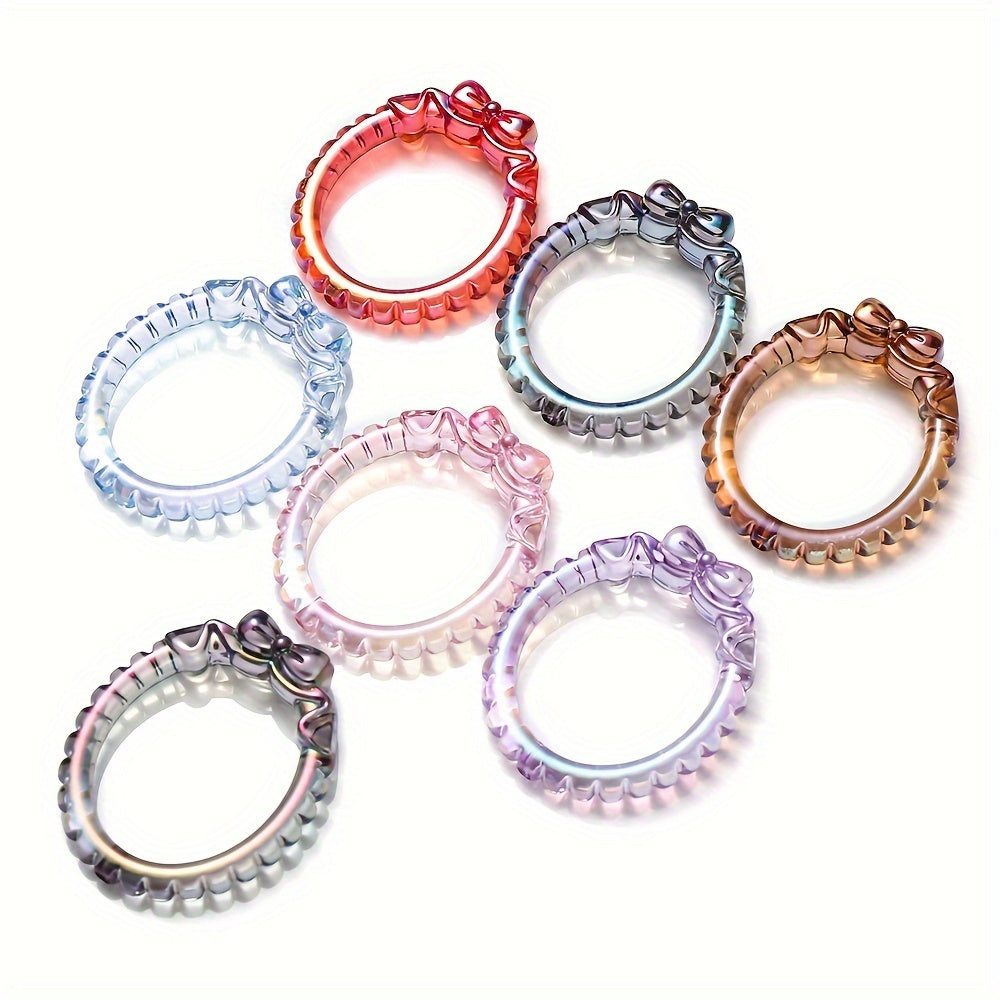 Wave Line Hollow Resin Beads