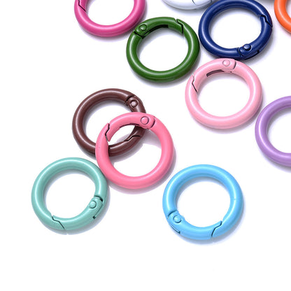 20PCS 25mm Colorful O-Shape Spring Keychain Set