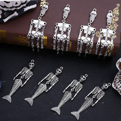 Halloween Mermaid Skull Charms
