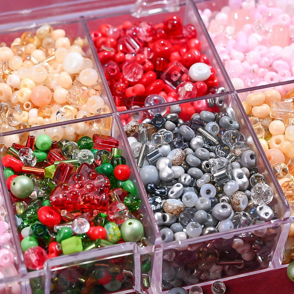 Christmas Geometric Glass Beads Set