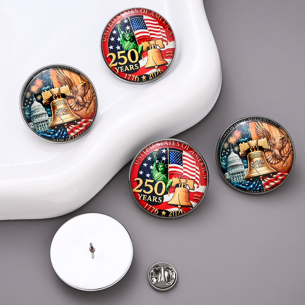 32mm “250 Years of Freedom” Commemorative Brooch