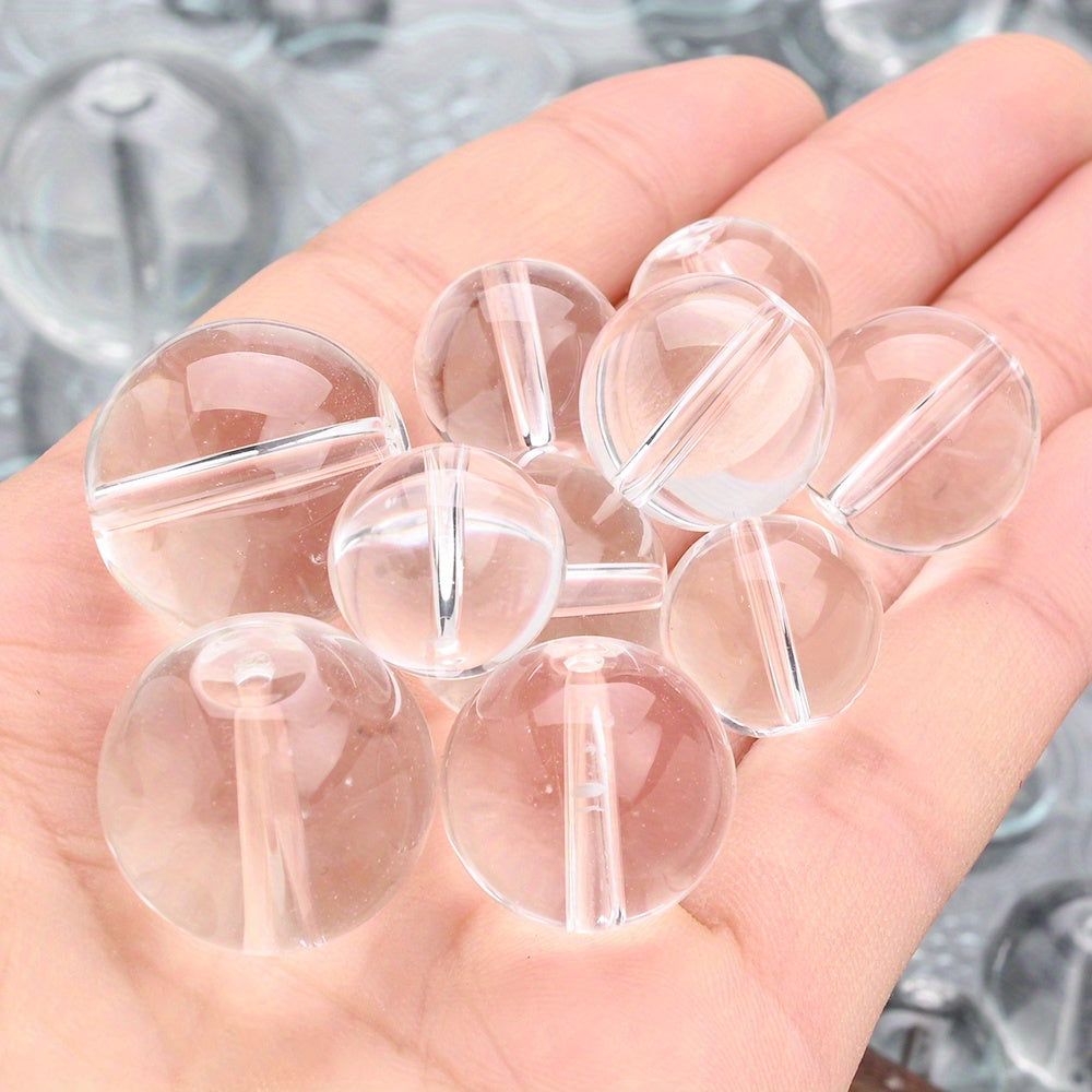 14/16/18/20/22/25/30mm Transparent Round Glass Beads