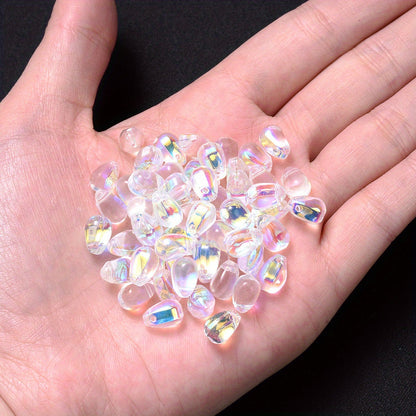 10PCS AB Water Drop Crystal-Style Bead Set