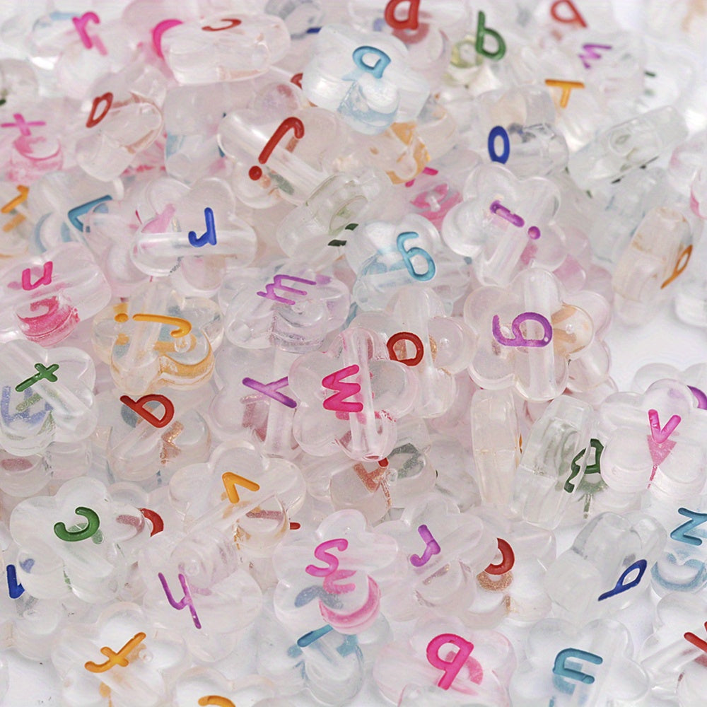 Heart Shape Letter Acrylic Beads