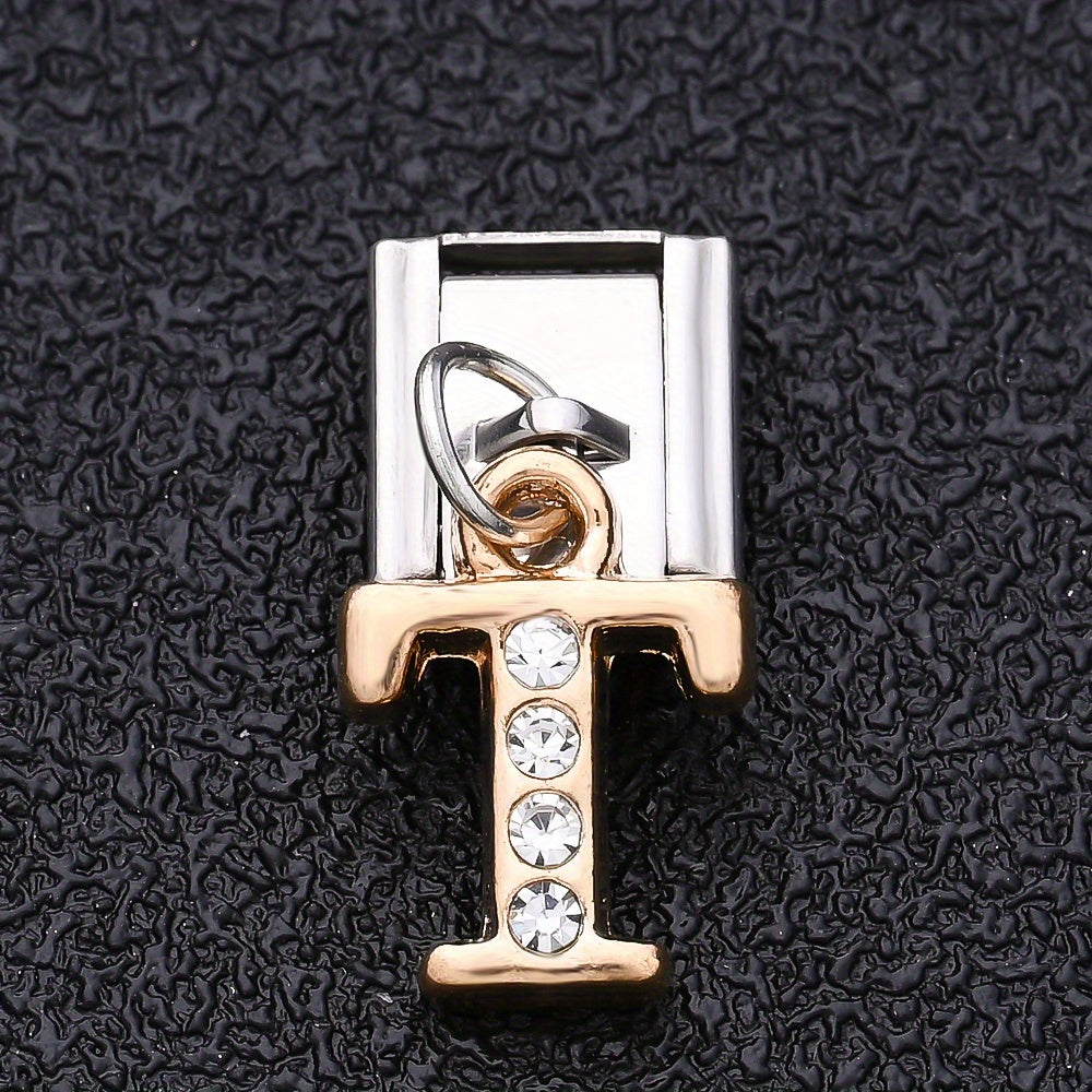 1PC Rhinestone A-Z Letter Modular Bracelet Charm Set