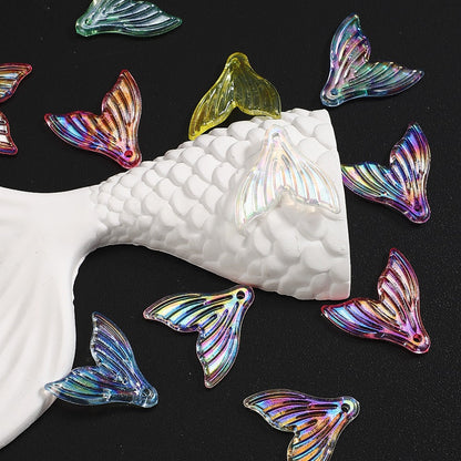 AB Mermaid Tail Pendant Charms