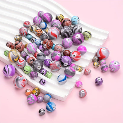 8–16mm Multicolor Round Acrylic Bead Set