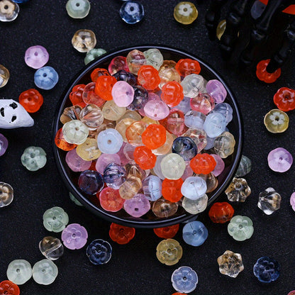 Halloween Pumpkin Czech Glass Beads