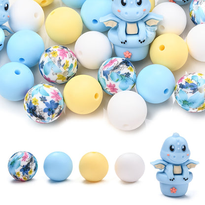 25pcs Silicone Beads Set
