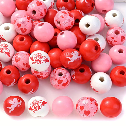 Creative Pattern Wooden Beads