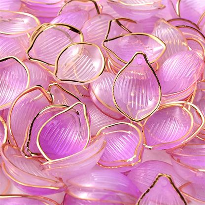 50pcs/set 15x22mm Fashion Petal Beads