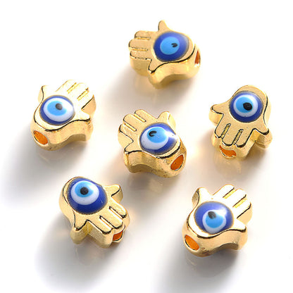 10PCS Mini Multicolor Evil Eye Spacer Bead Set