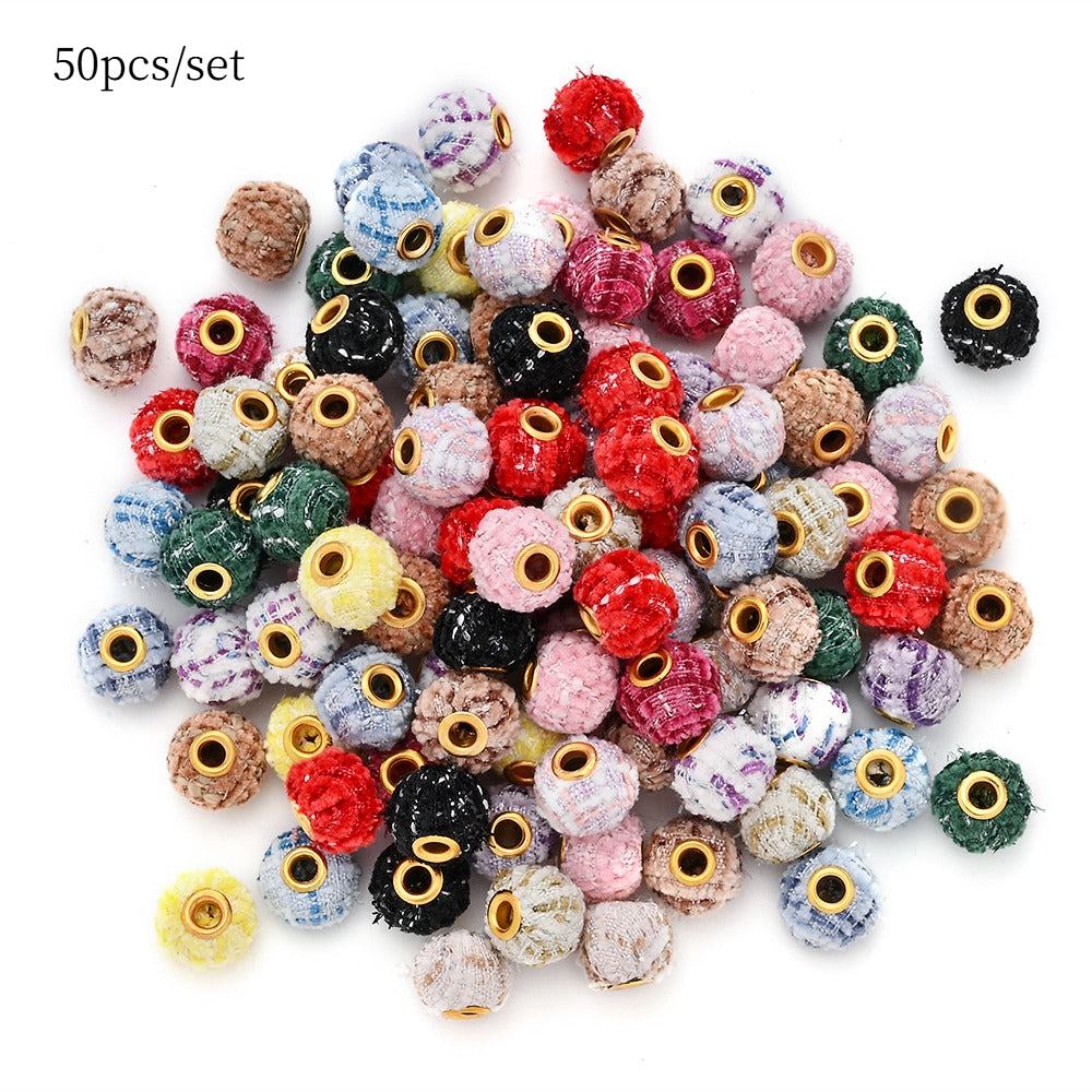 13x15 mm Plaid Large-Hole Beads