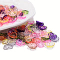Transparent 3-Petal Flower Acrylic Beads