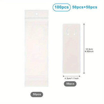 50x Keychain Display Cards + 50x OPP Bags