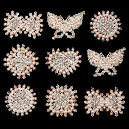 Stylish Acrylic Pearl and Rhinestone Flatback Embellishments