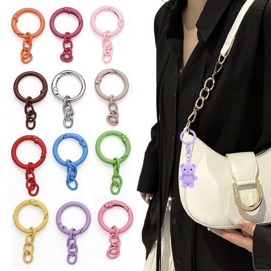 Multicolor Spring Keychain Hook Set