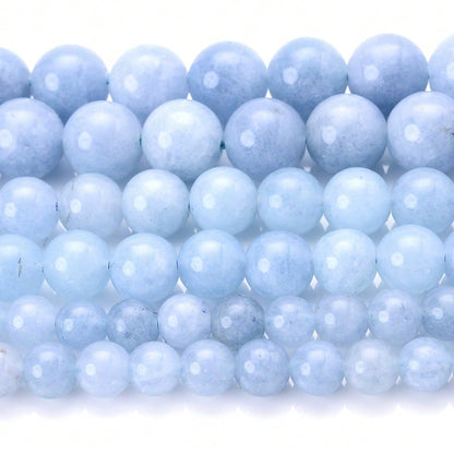 4/6/8/10mm Aquamarine Blue Stone Loose Beads