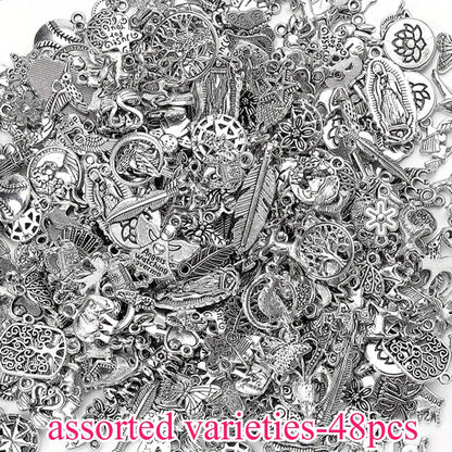 Vintage Silver Charm Beads Set