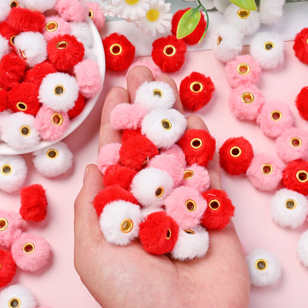 Valentine’s Faux Fur Focal Beads