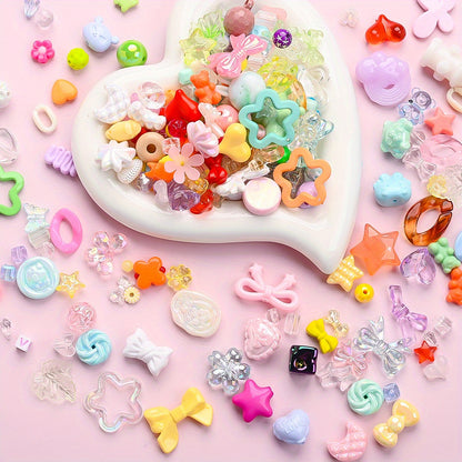 40g/bag Summer Color Acrylic Mixed Beads